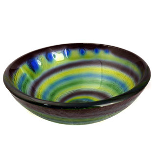 Legion Furniture 16.5'' Brown/Green Glass Circular Bathroom Sink