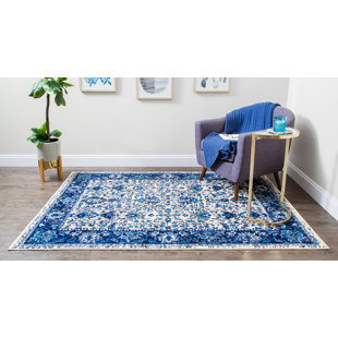 LANGLEY STREET Teppich Santino in Blau/Creme