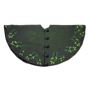 ARCADIA HOME Floral Felt Tree Skirt