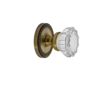 Grandeur Newport Rosette Double Dummy with Fontainebleau Crystal Door Knob