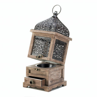 BUNGALOW ROSE 14.25'' H Wood Tabletop Lantern