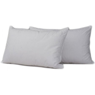 SYMPLE STUFF Duck Feather 100% Cotton Cover Pillow Pair (Set of 2)