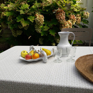 FLEUR DE SOLEIL Geometric Cotton Tablecloth