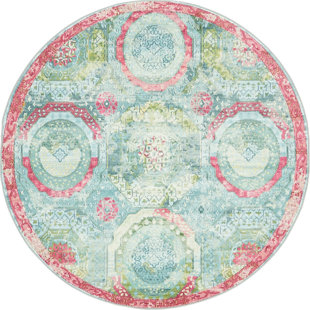 LANGLEY STREET® Folmar Oriental Turquoise/Pink Area Rug