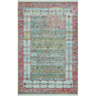 LANGLEY STREET® Folmar Oriental Pink/Teal Area Rug