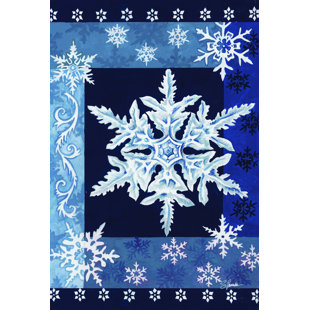 TOLAND HOME GARDEN Cool Snowflakes 28 x 40 inch House Flag