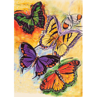 TOLAND HOME GARDEN Flight Of The Butterflies 28 x 40 inch House Flag