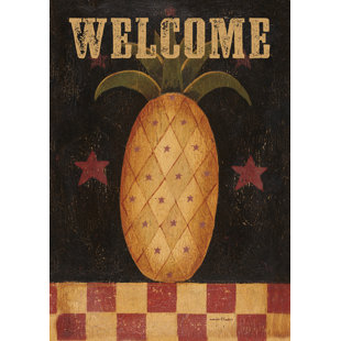 TOLAND HOME GARDEN Americana Pineapple Polyester 12.5 x 18 inch Garden Flag
