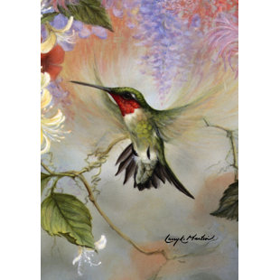 TOLAND HOME GARDEN Ruby Throated Honey 2-Sided Polyester 40 x 28 in. House Flag