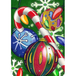 TOLAND HOME GARDEN Holiday Cheer 2-Sided Polyester 40 x 28 in. House Flag