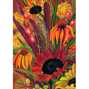 TOLAND HOME GARDEN Cattail Bouquet 2-Sided Polyester 40 x 28 in. House Flag