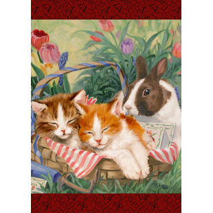 TOLAND HOME GARDEN Double Sided 40'' H x 28'' W Polyester Easter House Flag