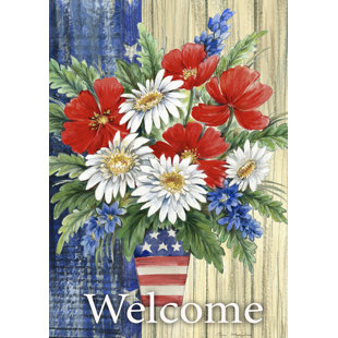 TOLAND HOME GARDEN Double Sided 40'' H x 28'' W Polyester Independence Day House Flag