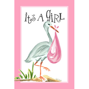 TOLAND HOME GARDEN It's a Girl 28 x 40 inch House Flag