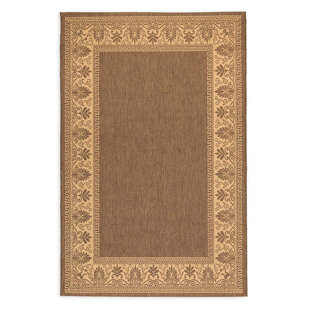 PLOW & HEARTH Veranda Flatweave Brown Area Rug