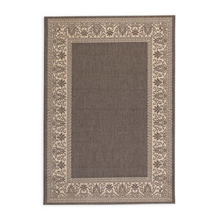 PLOW & HEARTH Veranda Scroll Flatweave Gray Area Rug