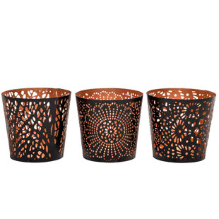 MARKTSQ 2.75'' H Metal Tabletop Votive Holder (Set of 3)