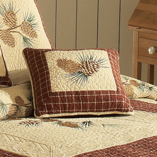 DONNA SHARP Pine Lodge Patchwork Throw Pillow