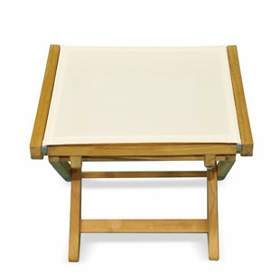 REGAL TEAK Wood Outdoor Ottoman with Sunbrella® Cushion