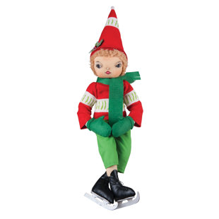 GATHERED TRADITIONS BY JOE SPENCER Torrence Ice Skating Boy Joe Spencer Gathered Traditions Christmas Art Doll Figure
