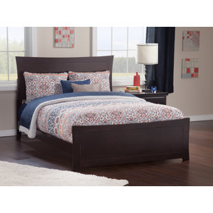 AFI FURNISHINGS Metro Low Profile Solid Wood Platform Bed with Matching Footboard