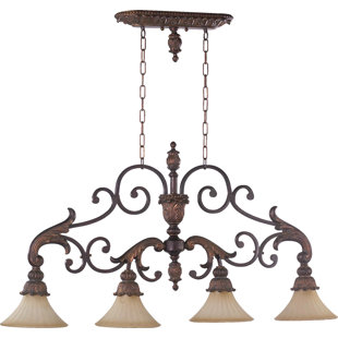 ASTORIA GRAND Mcfarlin 4 - Light Corsican Gold Kitchen Island Pendant