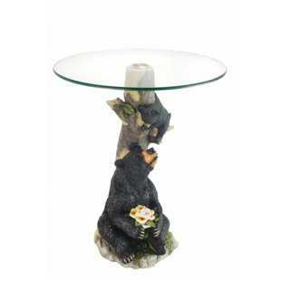 MILLWOOD PINES Cale Glass Top End Table