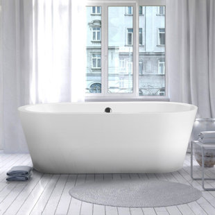VINNOVA Melania 68'' x 32'' Freestanding Soaking Acrylic Bathtub