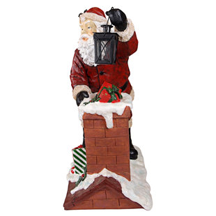 DESIGN TOSCANO Figur Raising The Roof mit dem Weihnachtsmann
