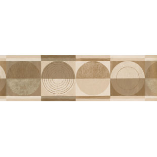 CHESAPEAKE WALLCOVERINGS Painted Circle Design 15' L x 7'' W Wallpaper Border