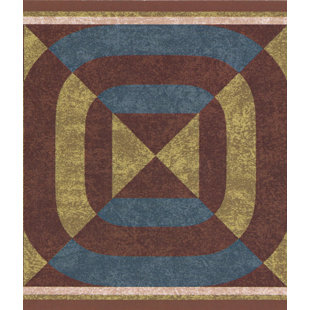 CHESAPEAKE WALLCOVERINGS Geometric Design 15' L x 6'' W Wallpaper Border