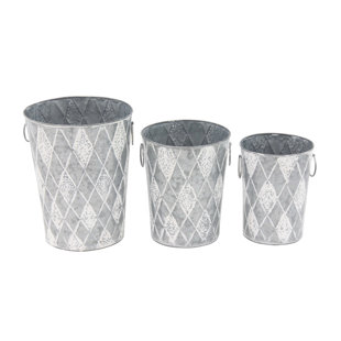 COLE & GREY Metal Pot Planter