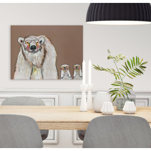 GREENBOX ART 'Polar Bear Cubs' by Eli Halpin Graphic Art on Wrapped Canvas