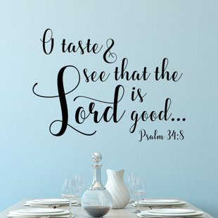 BELVEDERE DESIGNS LLC The Lord Is Good Psalm 34:8 Wall Quotes Decal