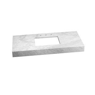 RONBOW Calabria 36" Single Bathroom Vanity Top in Carrera White Marble