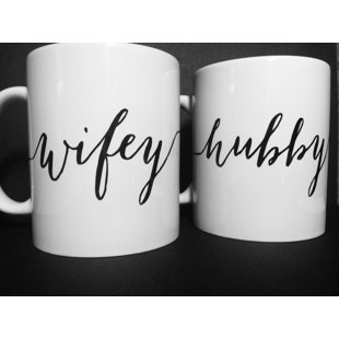WITH LOVE LOUISE Hubby & Wifey Coffee Mug (Set of 2)