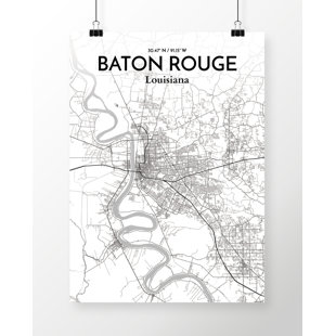 EAST URBAN HOME Grafikdruck Baton Rouge Stadtplan