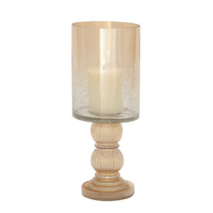 HOUSE OF HAMPTON® 16'' H Glass Tabletop Hurricane