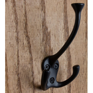 GLIDERITE HARDWARE 3 - Hook Wall Mounted in Matte Black (Set of 10)