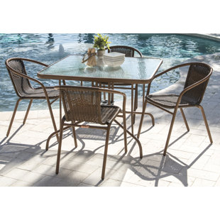 PANAMA JACK OUTDOOR Café 4 - Person Square Outdoor Dining Set