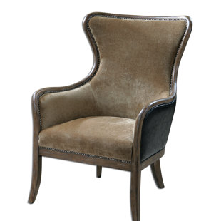 CANORA GREY Slavkov Faux Leather Wingback Chair