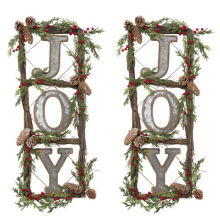 GERSON INTERNATIONAL 35 In. Natural Twig Door Wreaths Set Of 2