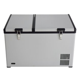 Whynter Outdoor 90 Quart Dual Zone Portable Freezer/Refrigerator with 12v DC and Wheels