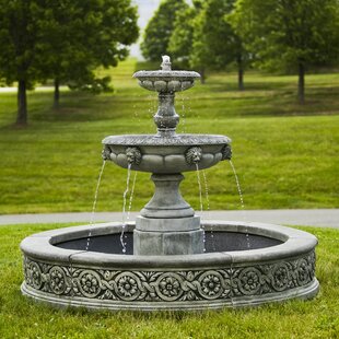 CAMPANIA INTERNATIONAL Parisienne Hand Crafted Weather Resistant Floor Fountain