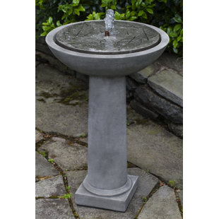CAMPANIA INTERNATIONAL Hydrangea Hand Crafted Weather Resistant Floor Fountain