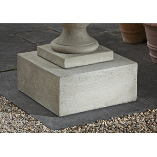 CAMPANIA INTERNATIONAL Textured Weather Resistant Concrete Abstract Pedestal