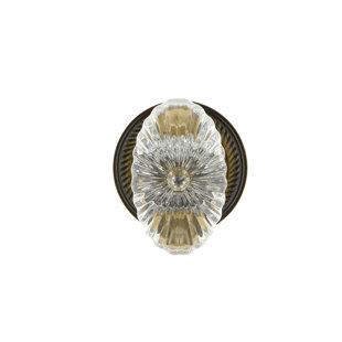 NOSTALGIC WAREHOUSE Rope Rosette with Oval Fluted Crystal Door Knob