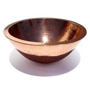 D'Vontz 17'' Copper Circular Bathroom Sink