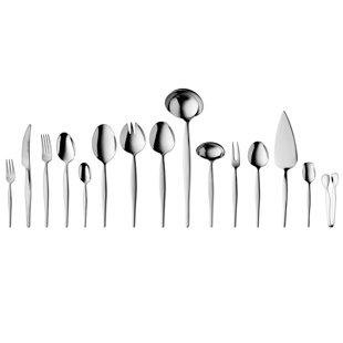 BergHOFF Essentials Finesse Ralph Kramer 72 Piece 18/10 Stainless Steel Flatware Set, Service for 12