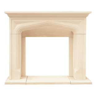 HISTORIC MANTELS LIMITED Chateau Pisa Cast Stone Fireplace Surround with Hearth & Filler panels